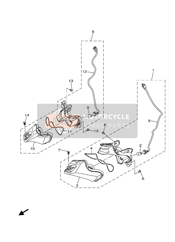 Yamaha XMAX 400 TECH MAX 2020 Luce lampeggiante per un 2020 Yamaha XMAX 400 TECH MAX